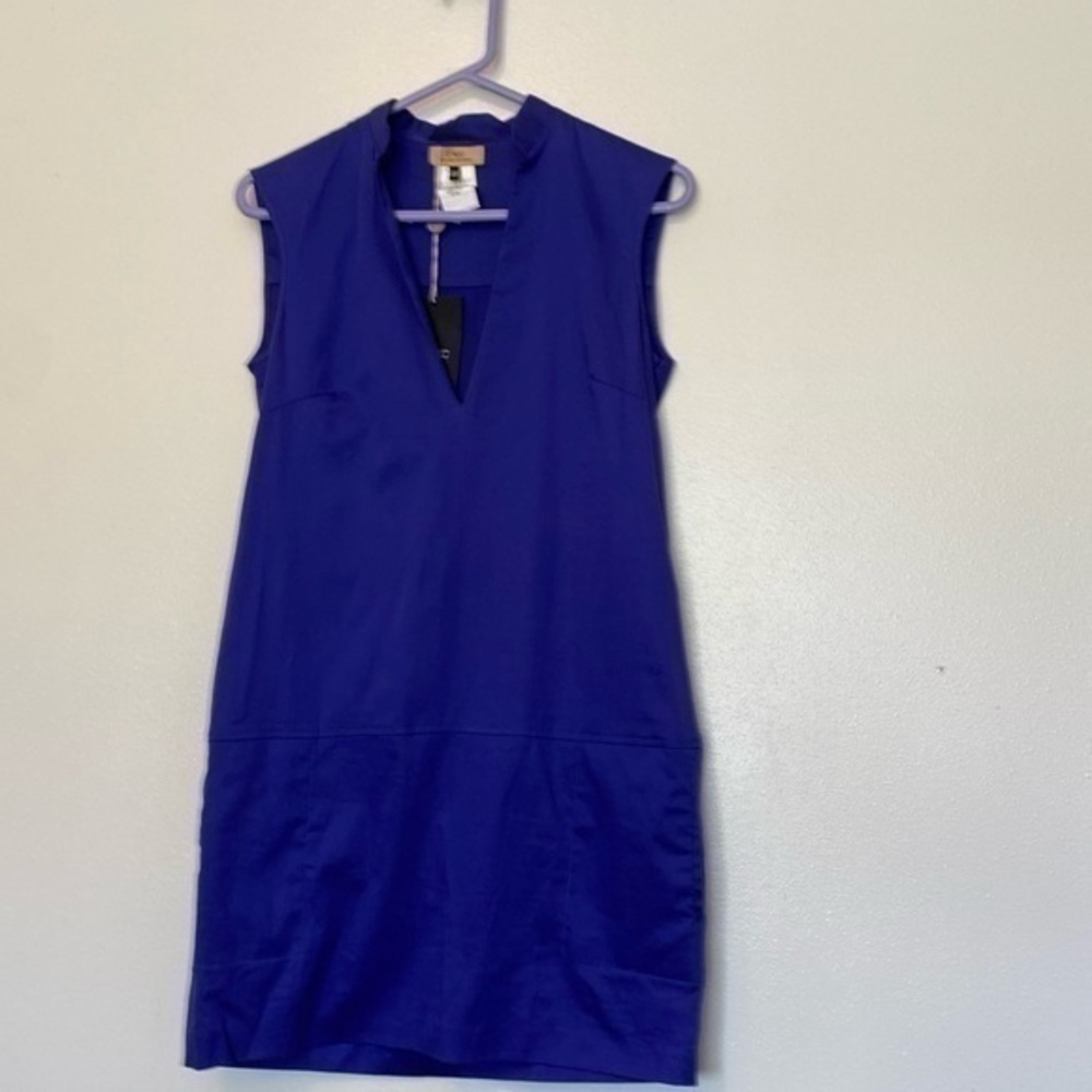 C’N’C ITTIERRE made in Italy v collard purple pocket cotton dress small/medium
